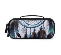 QMNALP Unisex Cute Pencil Case Small Pencil Pouch Large Native American Dream Catcher Printed Storage Organizer Multipurpose with Easy Grip Handle