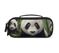 QMNALP Unisex Cute Pencil Case Small Pencil Pouch Large Pandas Printed Storage Organizer Multipurpose with Easy Grip Handle