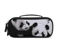 QMNALP Unisex Cute Pencil Case Small Pencil Pouch Large Pandas Printed Storage Organizer Multipurpose with Easy Grip Handle
