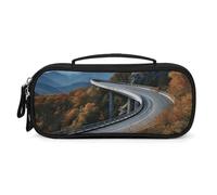 QMNALP Unisex Cute Pencil Case Small Pencil Pouch Large Parkway Road Bridge Printed Storage Organizer Multipurpose with Easy Grip Handle