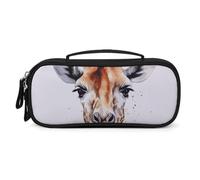 QMNALP Unisex Cute Pencil Case Small Pencil Pouch Large Watercolor Giraffe Printed Storage Organizer Multipurpose with Easy Grip Handle