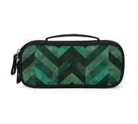 QMNALP Unisex Cute Pencil Case Small Pencil Pouch Large With Emerald Green Printed Storage Organizer Multipurpose with Easy Grip Handle