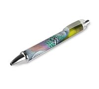 QMNBTES 1 Pack Retractable Black Ballpoint Pens for Smooth Writing 0.5mm Fine Point Fineliner Refillable Quick Dry Gel Ink Grey Pigeon Rollerball Pens Comfort Grip for Journaling Note Taking