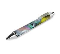 QMNBTES 1 Pack Retractable Black Ballpoint Pens for Smooth Writing 0.5mm Fine Point Fineliner Refillable Quick Dry Gel Ink Grey Pigeon Rollerball Pens Comfort Grip for Journaling Note Taking