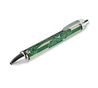 QMNBTES 1 Pack Retractable Black Ballpoint Pens for Smooth Writing 0.5mm Fine Point Fineliner Refillable Quick Dry Gel Ink Irish American Flag Rollerball Pens Comfort Grip for Journaling Note Taking