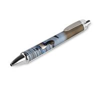 QMNBTES 1 Pack Retractable Black Ballpoint Pens for Smooth Writing 0.5mm Fine Point Fineliner Refillable Quick Dry Gel Ink Loon Birds Rollerball Pens Comfort Grip for Journaling Note Taking