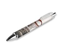 QMNBTES 1 Pack Retractable Black Ballpoint Pens for Smooth Writing 0.5mm Fine Point Fineliner Refillable Quick Dry Gel Ink Basketball Shot Rollerball Pens Comfort Grip for Journaling Note Taking