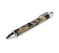 QMNBTES 1 Pack Retractable Black Ballpoint Pens for Smooth Writing 0.5mm Fine Point Fineliner Refillable Quick Dry Gel Ink Strange Painting Rollerball Pens Comfort Grip for Journaling Note Taking