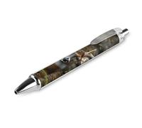 QMNBTES 1 Pack Retractable Black Ballpoint Pens for Smooth Writing 0.5mm Fine Point Fineliner Refillable Quick Dry Gel Ink Camouflage Deer Rollerball Pens Comfort Grip for Journaling Note Taking