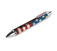 QMNBTES 1 Pack Retractable Black Ballpoint Pens for Smooth Writing 0.5mm Fine Point Fineliner Refillable Quick Dry Gel Ink Comic Style Flag Rollerball Pens Comfort Grip for Journaling Note Taking