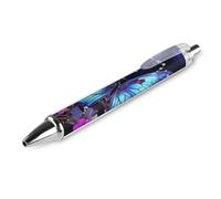 QMNBTES 1 Pack Retractable Black Ballpoint Pens for Smooth Writing 0.5mm Fine Point Fineliner Refillable Quick Dry Gel Ink Beauty Butterfly Rollerball Pens Comfort Grip for Journaling Note Taking