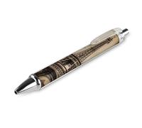 QMNBTES 1 Pack Retractable Black Ballpoint Pens for Smooth Writing 0.5mm Fine Point Fineliner Refillable Quick Dry Gel Ink Paris Eiffel Tower Rollerball Pens Comfort Grip for Journaling Note Taking