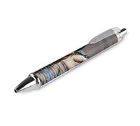 QMNBTES 1 Pack Retractable Black Ballpoint Pens for Smooth Writing 0.5mm Fine Point Fineliner Refillable Quick Dry Gel Ink Mallard Duck Rollerball Pens Comfort Grip for Journaling Note Taking