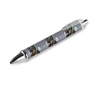 QMNBTES 1 PCS Pack Retractable Black Ballpoint Pens for Smooth Writing 0.5mm Fine Point Fineliner Refillable Quick Dry Gel Ink Jet Fighter Rollerball Pens Comfort Grip for Journaling Note Taking