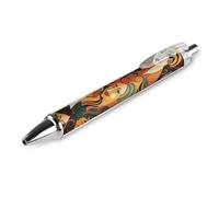 QMNBTES 1 PCS Pack Retractable Black Ballpoint Pens for Smooth Writing 0.5mm Fine Point Fineliner Refillable Quick Dry Gel Ink Different Faces Rollerball Pens Comfort Grip for Journaling Note Taking