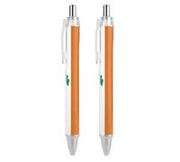 QMNBTES 2 Pack Retractable Black Ballpoint Pens for Smooth Writing 0.5mm Fine Point Fineliner Refillable Quick Dry Gel Ink Happy Irish Holidays Rollerball Pens Comfort Grip for Journaling Note Taking