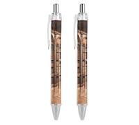 QMNBTES 2 Pack Retractable Black Ballpoint Pens for Smooth Writing 0.5mm Fine Point Fineliner Refillable Quick Dry Gel Ink Library Bookcase Rollerball Pens Comfort Grip for Journaling Note Taking