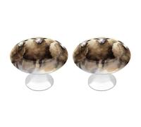 QMNBTES 2 PCS Kitchen Sheeps Watercolor Cabinet Knobs, Stainless Steel Furniture Knob Pulls Handles Decorative, Vintage Knobs for Dresser/Drawers/Bathroom/Closet Door/Bifold Door/Cupboard