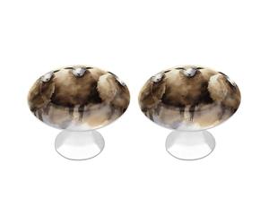 QMNBTES 2 PCS Kitchen Sheeps Watercolor Cabinet Knobs, Stainless Steel Furniture Knob Pulls Handles Decorative, Vintage Knobs for Dresser/Drawers/Bathroom/Closet Door/Bifold Door/Cupboard