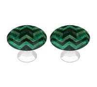 QMNBTES 2 PCS Kitchen with Emerald Green Cabinet Knobs, Stainless Steel Furniture Knob Pulls Handles Decorative, Vintage Knobs for Dresser/Drawers/Bathroom/Closet Door/Bifold Door/Cupboard