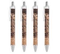 QMNBTES 4 Pack Retractable Black Ballpoint Pens for Smooth Writing 0.5mm Fine Point Fineliner Refillable Quick Dry Gel Ink Library Bookcase Rollerball Pens Comfort Grip for Journaling Note Taking