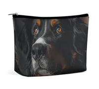 QMNBTES A Bernese Dog Travel Makeup Bag Large Toiletry Bag for Women Waterproof Cosmetic Bags for Purse Portable Makeup Organizer Bags Cute Zipper Pouch Cosmetic Pouch Funny Travel Makeupbag