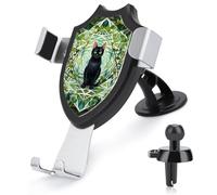 QMNBTES Black Cat Car Phone Holder Car Phone Mount Phone Holders for Your Car Car Phone Holder Mount Car Vent Phone Mount Dashboard Cell Phone Holder Suction Cup Phone Mount