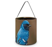 QMNBTES Blue Bird Halloween Tote Treat Bags Reusable Goodie Candy Bags with Handle Large Snack Baggies Tote Bucket for Gifts Wrapping Holiday Party Favor Supplies