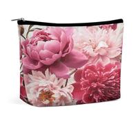 QMNBTES Botanical Floral Travel Makeup Bag Large Toiletry Bag for Women Waterproof Cosmetic Bags for Purse Portable Makeup Organizer Bags Cute Zipper Pouch Cosmetic Pouch Funny Travel Makeupbag