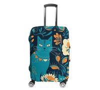 QMNBTES Carry on Luggage Cover Cat in The Wild Suitcase Covers for Luggages Tsa Approved Travel Luggage Sleeve Protector Elastic Suitcase Protector Anti-Scratch Washable Fits 19-30 Inch Case -, White