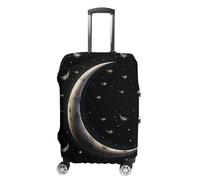 QMNBTES Carry on Luggage Cover Crescent Moon Suitcase Covers for Luggages Tsa Approved Travel Luggage Sleeve Protector Elastic Suitcase Protector Anti-Scratch Washable Fits 19-30 Inch Case -, White