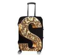 QMNBTES Carry on Luggage Cover Gold Dollar Sign Suitcase Covers for Luggages Tsa Approved Travel Luggage Sleeve Protector Elastic Suitcase Protector Anti-Scratch Washable Fits 19-30 Inch Case -, White