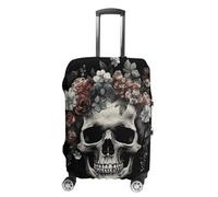 QMNBTES Carry on Luggage Cover Skull in Darkness Suitcase Covers for Luggages Tsa Approved Travel Luggage Sleeve Protector Elastic Suitcase Protector Anti-Scratch Washable Fits 19-30 Inch Case