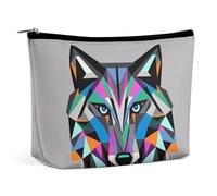 QMNBTES Coyote Wolf Beast Travel Makeup Bag Large Toiletry Bag for Women Waterproof Cosmetic Bags for Purse Portable Makeup Organizer Bags Cute Zipper Pouch Cosmetic Pouch Funny Travel Makeupbag