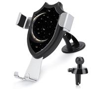 QMNBTES Crescent Moon on Black Background Car Phone Holder Car Phone Mount Phone Holders for Your Car Car Phone Holder Mount Car Vent Phone Mount Dashboard Cell Phone Holder Suction Cup Phone Mount