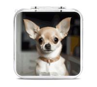 QMNBTES Cute Chihuahua Switch Game Case Switch Game Holder Cartridge Case Storage 12 Games & 2 Micro Sd Card Slots, Travel Carry Cases, Portable Games Card Storage, Hard Shell, Buckle Closure