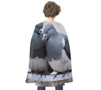 QMNBTES Doves Halloween Cape Adult Reversible Medieval Cloak Renaissance Costume for Cosplay Party Masquerade