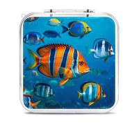 QMNBTES Fishes Switch Game Case Switch Game Holder Cartridge Case Storage 12 Games & 2 Micro Sd Card Slots, Travel Carry Cases, Portable Games Card Storage, Hard Shell, Buckle Closure