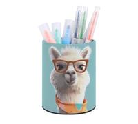 QMNBTES Funny Cartoon Llama Pen Holder Pencil Holder Pen Holder for Desk Pen Organizer Pencil Cup Desk Pen Holder Desk Cup Holder Pencil Organizer Pen Holders for Desk Cute Women
