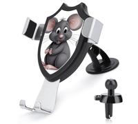 QMNBTES Grey Rat Car Phone Holder Car Phone Mount Phone Holders for Your Car Car Phone Holder Mount Car Vent Phone Mount Dashboard Cell Phone Holder Suction Cup Phone Mount