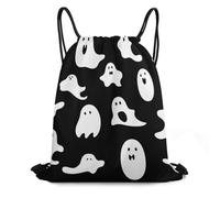 QMNBTES Halloween Goth Drawstring Backpack Foldable Gym Sackpack for Basketball Soccer Swim Yoga Sport Gear Beach