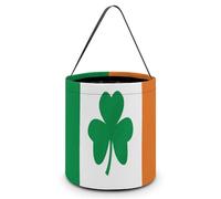 QMNBTES Happy Irish Holidays Halloween Tote Treat Bags Reusable Goodie Candy Bags with Handle Large Snack Baggies Tote Bucket for Gifts Wrapping Holiday Party Favor Supplies