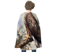 QMNBTES Hawk Sitting In The Tree Halloween Cape Adult Reversible Medieval Cloak Renaissance Costume for Cosplay Party Masquerade