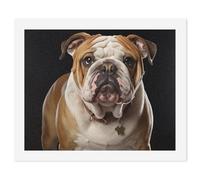 QMNBTES Paint by Numbers Kit for Adults Beginner English Bulldog Paint by Number Kits on Canvas Number Painting Drawing Paintwork DIY Oil Painting Kits for Gift Home Wall Decor