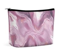 QMNBTES Pearl Purple Marble Travel Makeup Bag Large Toiletry Bag for Women Waterproof Cosmetic Bags for Purse Portable Makeup Organizer Bags Cute Zipper Pouch Cosmetic Pouch Funny Travel Makeupbag