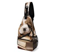 QMNBTES Puppy Dog Crossbody Sling Bag for Women Men Sling Backpack Travel Chest Bag Pack Man Purse Shoulder Bags Daypack for Travel Hiking Cycling