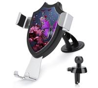 QMNBTES Purple Plum Butterfly Car Phone Holder Car Phone Mount Phone Holders for Your Car Car Phone Holder Mount Car Vent Phone Mount Dashboard Cell Phone Holder Suction Cup Phone Mount