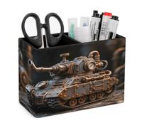 QMNBTES Rectangle Steam Tank Model Pen Holder Desktop Organizer