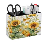 QMNBTES Rectangle Sunflower Corn Pen Holder Desktop Organizer