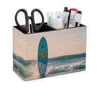 QMNBTES Rectangle Surf's Up Surfboard Pen Holder Desktop Organizer